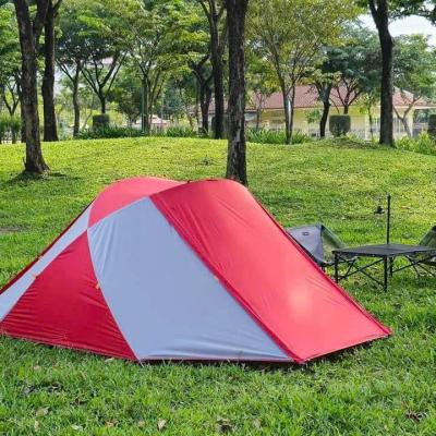 Lều EARTH 2P khung nhôm (đỏ trắng)